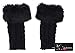 Bienvenu Knit Fingerless Gloves for Women, Cold Weather Arm Warmers with Faux Fur, Winter Warm Thumb Hole Fingerless Mittens