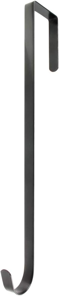 Wreath Hangers - BNYZWOT 15 Inches Heavy Duty Wreath Hanger for Front Door Door Large Wreath Hanger Christmas Wreaths Decorative Hook Premium Sturdy Metal Black