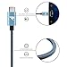 RAMPOW Braided Micro USB Cable [2-Pack 3.3ft], QC 3.0 Fast USB Charging Cable Blue