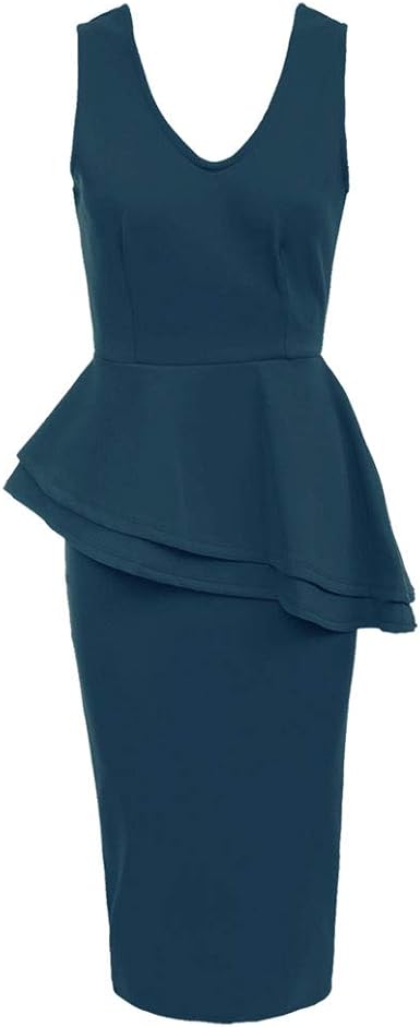peplum frill dress