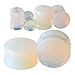 Oyaface 22 Pcs Mixed Stone Ear Plugs Kit Stretching Earrings Gauges Set Saddle Double Flare Expander Tunnels for Men Women Earrings Body Piercing Jewelry