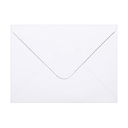 50 Packs of A7 Envelopes for Invitation, White 5x7