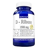 D Ribose 1500 mg 180 Capsules - Ideal Muscle Relaxer Pills To Avoid Muscle Stiffness - Effective ATP Supplement by BoostCeuticals