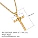Sunflower Jewellery Huge Big Cross Necklace Stainless Steel Pendant Necklace for Men, Boy(18K Gold; 24 inches Chain)