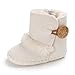 Meeshine Winter Warm Baby Boots Premium Soft Sole Prewalker Newborn Infant Boy Girl Crib Shoes Snow Boots(Medium / 6-12 Months,White 01)