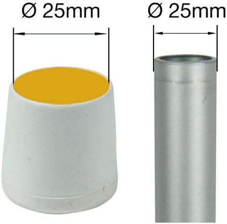 Lifeswonderful - 16 pcs Domed Furniture Feet - Ideal for Tables Chairs etc - Available in Many Sizes & Colours (25mm, White) - Image 3