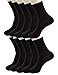 HZH Mens Antibacterial Bamboo Fiber Socks Pack of 10 (7-10 Size, Black)
