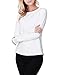 LE3NO Womens Tri-Blend Long Sleeve Round Neck T Shirt with Thumb Hole