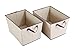 StorageManiac 2-Pack Durable Folding Polyester Canvas Rectangular Open Storage Bin with 2 Handles