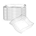 WAVEWARE CLEAR PLASTIC PARTY DISPOSABLE PLATES | 9 Inch Hard Square Wedding Dinner Plates, 20 Ct | Elegant & Fancy Heavy Duty Hard Party Supplies Salad Plates for Holidays & Occasions