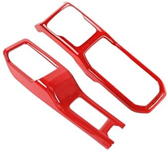 ジープ 人気 ラングラー 18 Jeep Wrangler Jl四輪駆動ギヤレバーパネル装飾フレーム ギヤレバーパネル装飾フレーム Abs 2点セット アクセサリー おしゃれ レッド Jl