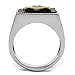 Men's Black & Silver Stainless Steel Masonic Lodge Freemason Ring Band Size 8-14