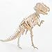 3D Wooden Animal Puzzle T-rex,Spinosaurus,Longhom,Brontosaurus,Tricerotops,Stegosaurus 3D DIY Assembly Model Gift Toy for Kids and Adults (6 Piece/Set)