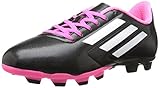 adidas Performance Conquisto Firm-Ground J Soccer Cleat ,Black/White/Solar Pink,3 M US Little Kid