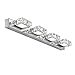 Lightess Crystal Bathroom Lights Over Mirror 4-Light 24.4'' Bath Vanity Lights Led Wall Sconces Lighting Modern, 12W