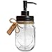 Mason Jar Soap Dispenser - Kitchen Soap Dispenser, Dish Soap Dispenser - Farmhouse Decor Hand Soap Dispenser for Bathroom or Lotion Dispenser (16 Oz, 304 Stainless - Rustproof Oil Rubbed Bronze Pump)