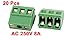 uxcell 20 Pcs 3 Terminals 5.0mm Pitch PCB Mount Screw Terminal Block AC 250V 8A