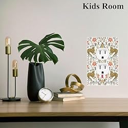 Cuitxrac Cats Birds Floral Outlet Covers Retro