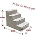 4 Step Portable Pet Stairs By Majestic Pet Products Villa Vintage Steps for Cats and Dogs Grey
