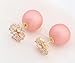 Vintage Pink Pearl Earring AAA Zirconic Stud Earrings