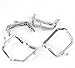 Rockin Beads Brand, 5 Metal Frames Snap Clasp for Small Coin Style Purse Silver Tone 2-1/2 X 1-1/4 Inch 5pcs