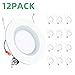 Addlon 12 Pack 5/6 Inch LED Recessed Downlight, Retrofit Can Lights, Baffle Trim Lighting, Dimmable, 12W=100W, 1000 LM, 5000K Daylight, Damp Rated, Simple Installation No Flicker - ETL + Energy Star
