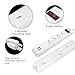 OviiTech 6 Outlet Surge Protector Power Strip and 4 Outlet Surge Protector Power Strip with 2 USB Charging Ports, Vertical Plug，Portable Travel Charger Charging Station,White(2 Pack)