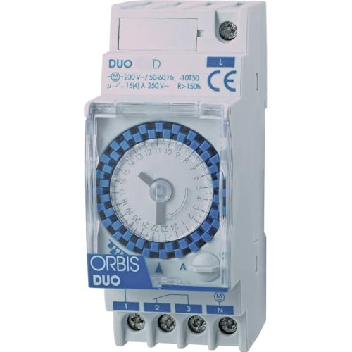 Duo D 230 V. Interruptor HORARIO ANALOGICO 2 Mod. Diario SIN Reserva MANIOBRA 30 MN. 16(4) A