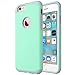 ULAK iPhone 6 Case, iPhone 6S Case Black, Sugar Candy Series Slim Fit Silicone & Hard PC Dual Layer Anti-Slip Drop Protection Case for Apple iPhone 6 & 6S 4.7 Inch, Turquoise/Grey