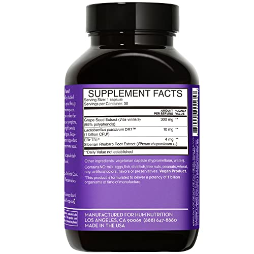 HUM Fan Club Menopause Relief Supplement with Probiotics & Siberian