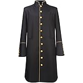 chigemianbaoba Men's Short Cassock Church Choir Minister Robe Pulpit Liturgical Clergy Robe Coat
