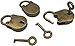 Hyamass 3 Pack Small Bear Head Vintage Antique Padlocks with Keys (Bronze)