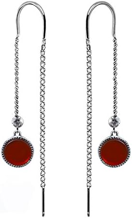 Long Chain Gold Plated 925 Sterling Silver Fashion Earrings for Women by Politeny