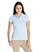 IZOD Junior's Uniform Short Sleeve Interlock Polo, Light Blue, Small