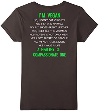 Women's  Cute Vegan Vegetarian T-Shirt Vegetable Lover Cool Gift  Small Asphalt
