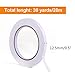 WXJ13 2 Rolls Double-Sided Adhesive Tape for Wallpaper, Crafts, Photos, Each Roll Size is 1/2 inch by 30 Yards