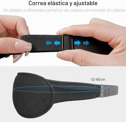 Máscara de Sono Gritin para Mulheres e Homens, Máscara de Sono Anti-Luz Sem Pressão Ocular - Design Ergonómico 3D para Pestanas e Movimentos Oculares, Ultrasoft & Máscara de Sono Confortável