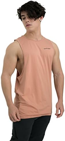 Fitness Tank Top Cut Off - Rayon - Salmon Gymwear Apparel
