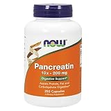 Now Foods Pancreatine  10X - 200mg , Capsules, 250-Count