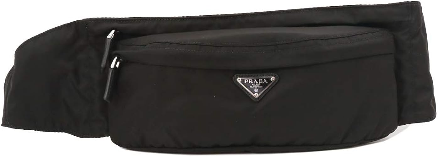 Amazon プラダ Prada メンズ レディース ウエストバッグ ボディバッグ ナイロン 2vl132 973 Tessuto Montagna Nero ブラック 並行輸入品 ボディバッグ ワンショルダー