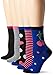 Betsey Johnson Women's Dot Hearts Patterned Crew Socks 5 Pack, Heather Grey, 9-11