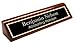 Rosewood Piano Finish Desk Name Plate 2 X 8 - Black Plate, Gold Engraving - Free Engraving