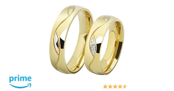 Amazon.com: weidan jewelry Los Nuevos Anillos De Los Anillos De Pareja De Boda Anillos De Compromiso Oro Al Por Mayor 025 (7, Men): Home & Kitchen