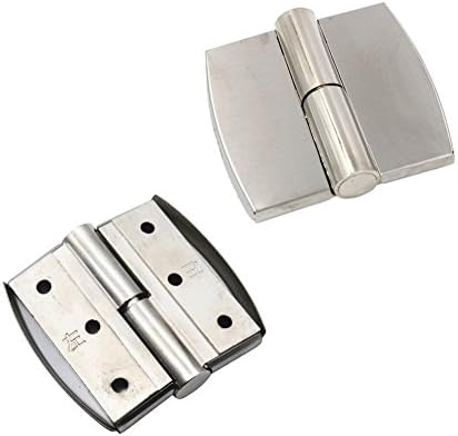 Whale GoGo A Pair of Restroom Public Toilet Partition Door Hinges Fitting Self Closing Surface Mounted Hinges (Door Side Left)