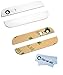 EShine New Top & Bottom Back Glass Replacement w/Flash and Camera Lens, 3M stciker for iPhone 5S 5GS, White
