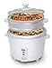 Maxi-Matic Elite Gourmet ERC-003ST Electric Rice Cooker & Steamer w/Automatic Keep Warm Makes Soups, Stews, Grains, Cereals, 6 Cooked (3 Cups Uncooked), 6 Cups Cups), White