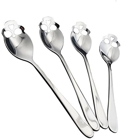 Yaye 304 Stainless Steel Skull-shaped Tea Spoon & Coffee Stirring Spoon&Sugar Spoon for kitchen (4pcs)