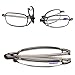 SOOLALA Metal Aolly Frame Folding Magnifying Compact Reading Glasses Reader w/Case, 3Pairs, +2.0D