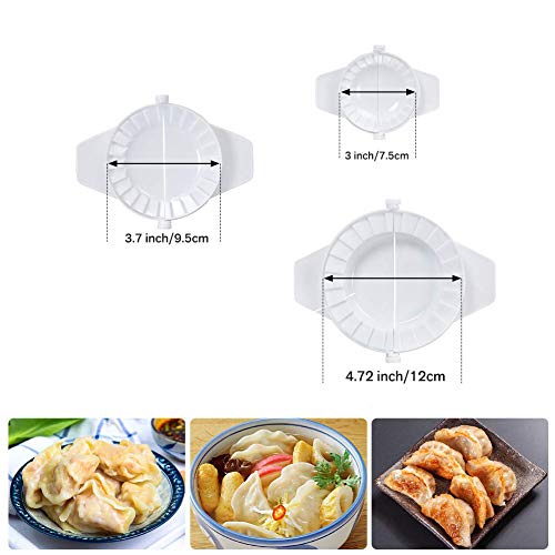 3Pcs Dumpling Maker Dumpling Tools with 3 Sizes of Dumpling Molds, Pie Ravioli Empanadas Press Mold Kitchen Accessories