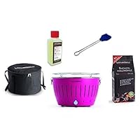  Lotusgrill Lotusgrill rosa klein Edelstahl Stahl Kunststoff Balkon Camping Picknick ✔ rund ✔ tragbar rauchfrei ✔ Grillen mit Holzkohle ✔ für den Tisch 